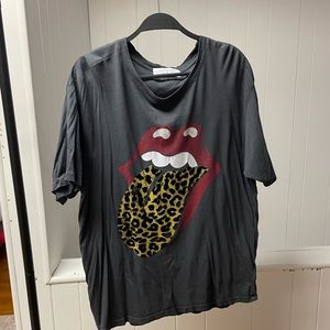 Rolling Stones Cheetah Tongue T-shirt. Free People x Daydreamer